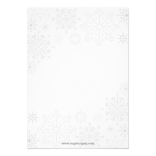 Snowflakes Purple Gray Winter Bridal shower Invite