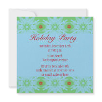 Snowflakes Retro Holiday Invitation