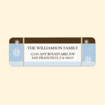 Snowflakes Return Address Labels (blue) labels