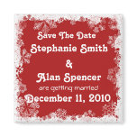 Snowflakes Save The Date  Magnet