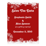 Snowflakes Save The Date Postcards