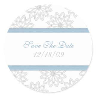 Snowflakes Save The Date Stickers sticker
