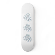 Snowflakes Skateboard Deck