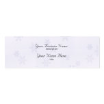 Snowflakes Skinny Business Card Linen Paper