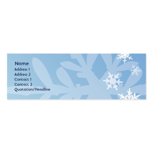 Snowflakes - Skinny Business Cards (front side)