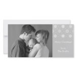 Snowflakes & Snow Christmas Photocard (Silver)