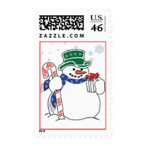 snowflakes, snowman stamps