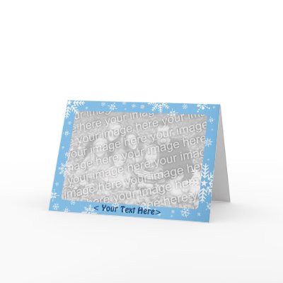 Snowflakes Template Greeting Card by zazzlecards