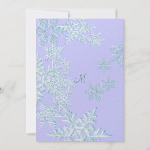 Snowflakes Wedding Invitation invitation