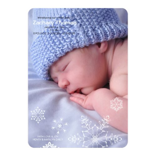 winter baby announcements