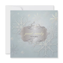 Snowflakes, Winter  Wedding Invitations