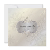 Snowflakes, Winter  Wedding Invitations