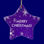 Snowflakes with Blue Background ornaments