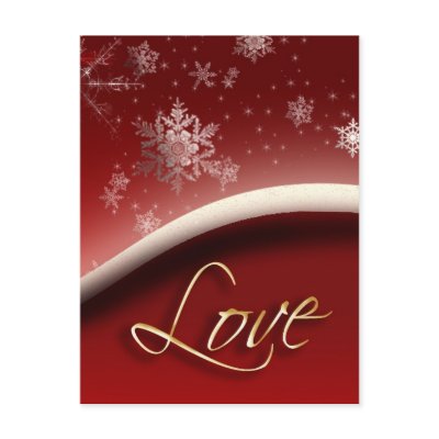 Snowflakes with Love Post Cards