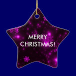 Snowflakes with Purple Background ornaments