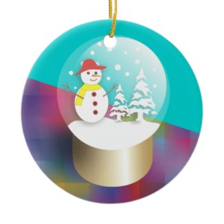 Snowglobe Ceramic Christmas Custom Ornament ornament