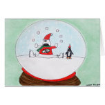 Snowglobe holiday greeting card