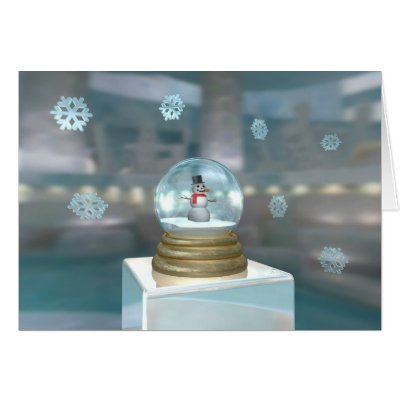 Snowglobe In The Ice Cave Card by niagaragirl