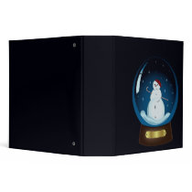 snowglobe snowman notebook binders