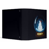 snowglobe snowman notebook binders