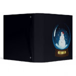 snowglobe snowman notebook vinyl binders
