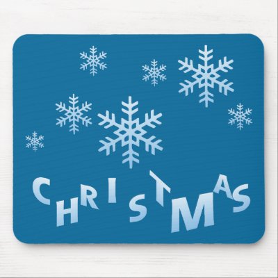 Snowing Christmas Mouse Mat by tshirtdujour