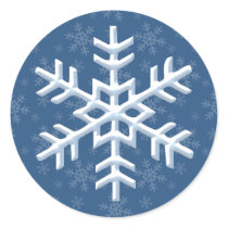 Snowing Snowflake Winter Holiday Stickers by mariannegilliand Snowing Snowflake Winter Holiday Stickers