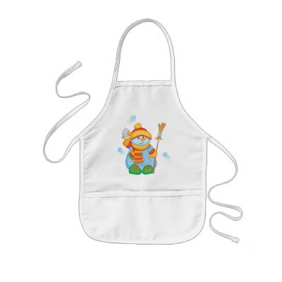 Snowkid Christmas Apron for Kids by kidsonly