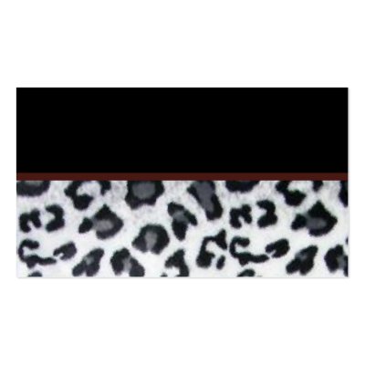 snowleopard with black trim business card template by secondwynd
