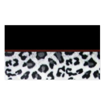 snowleopard with black trim business cards