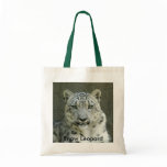 SnowLeopardM002, Snow Leopard Tote Bag