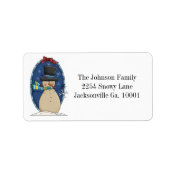 Snowman Address Labels label
