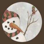 Snowman and Bird Sticker