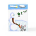 Snowman and Bunny Card by Rajee1 Snowman and Bunny Card