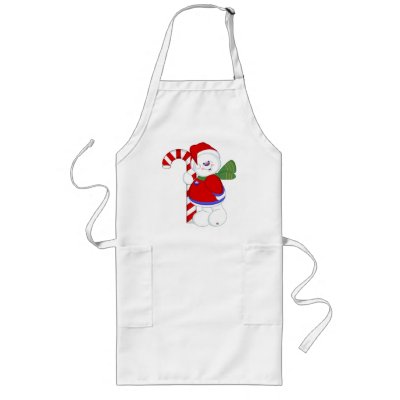 Snowman and Candycane aprons