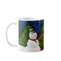 Snowman and Christmas Tree mugs