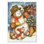 Snowman and Dog Card