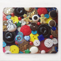 Snowman and Gingerbread Men Buttons mousepads by thebuttonlady Snowman and Gingerbread Men Buttons mousepads