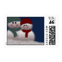 Snowman and girlfriend postage by aslentz Snowman and girlfriend postage