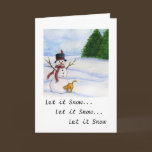 Snowman and Kitty Card cards