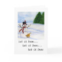 Snowman and Kitty Card by 13BlackCatsDesigns Snowman and Kitty Card