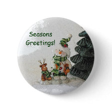 Snowman and Raindeer button