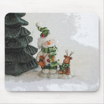 Snowman and Raindeer mousepads