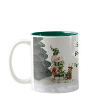 Snowman and Raindeer mug