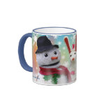 snowman and reindeer mug