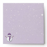 Snowman and Snow in Purple Envelopes
