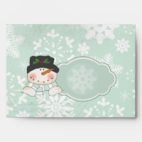 Snowman and Snowflakes Envelope