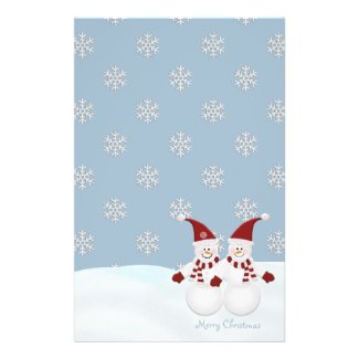 Snowman and Snowflakes Stationary