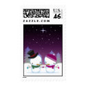 snowman and snowwoman postage
