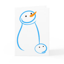 Snowman and Steve Sketch Greeting Card